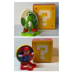 McDonalds Super Mario Galaxy Happy Meal Toys Bundle of 2 -  Mario and Yoshi